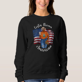 Womens American Costa Rican Womens Black Womens Co Sweatshirt