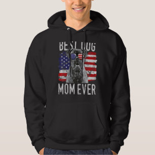 Womens American Flag Best Dog Mom Ever Pekingese U Hoodie