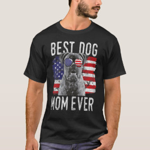 Womens American Flag Best Dog Mom Ever Pekingese U T-Shirt