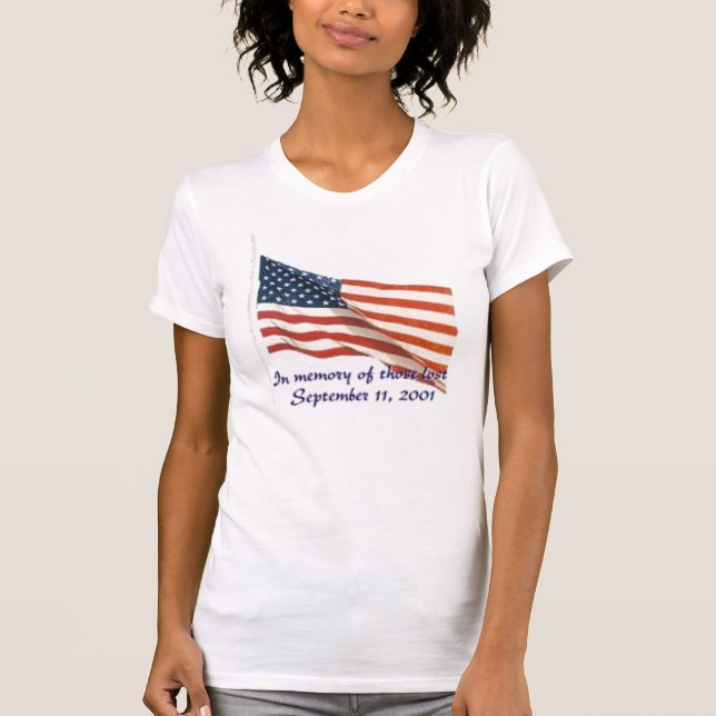 womens american flag t-shirt (Front)