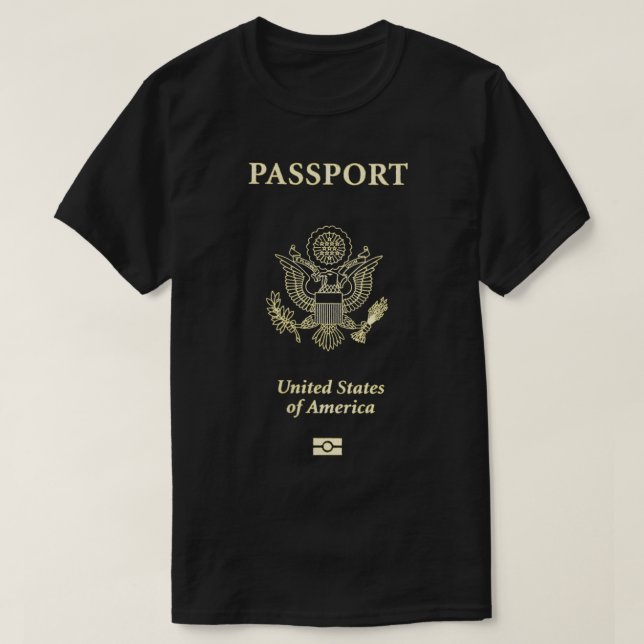Womens American Passport Cover,American Tourist, A T-Shirt (Design Front)