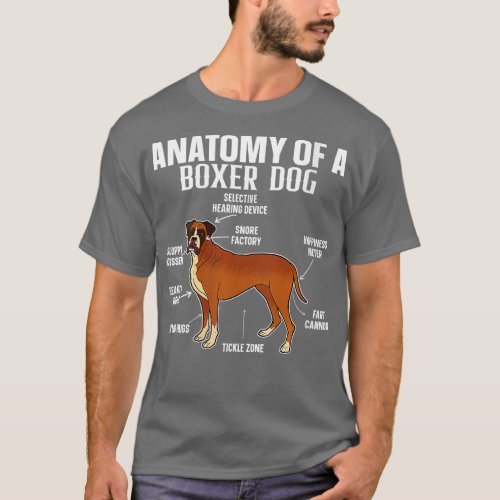 Womens Anatomy of a Boxer DOG Funny Dogs lovers Co T_Shirt