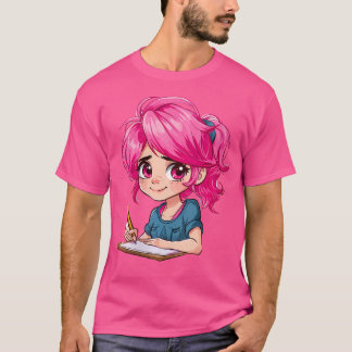 Womens Anime And Sketching Anime Girl Sketching Ot T-Shirt