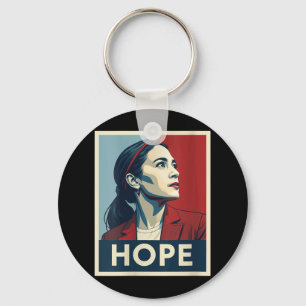 Womens Aoc Alexandria Ocasio Cortez 2028 For Presi Keychain
