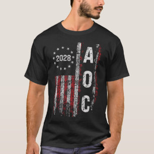 Womens Aoc Alexandria Ocasio Cortez 2028 For Presi T-Shirt
