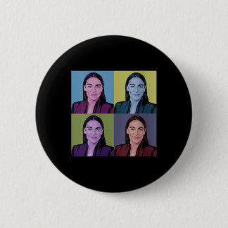 Womens Aoc Alexandria Ocasio-cortez First Female P Button