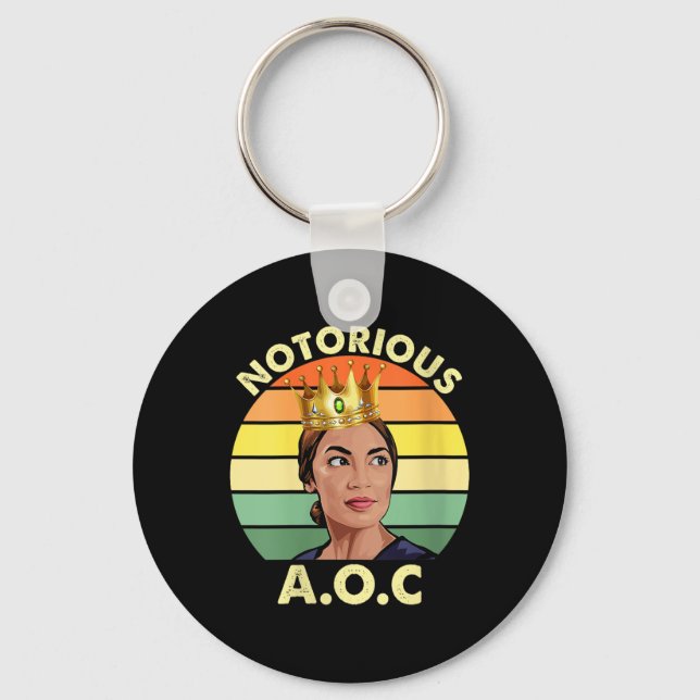 Womens Aoc Alexandria Ocasio-cortez First Female P Keychain (Front)