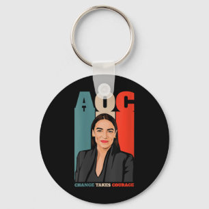 Womens Aoc Alexandria Ocasio-cortez First Female P Keychain