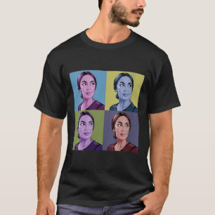 Womens Aoc Alexandria Ocasio-cortez First Female P T-Shirt