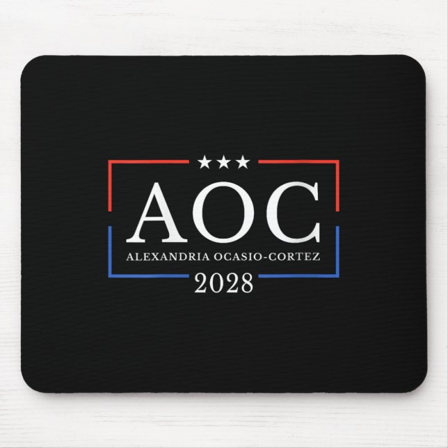 Womens Aoc For President 2028 Simple Sign For Wome Mouse Pad (Front)
