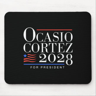 Womens Aoc For President 2028 V-neck  Mouse Pad
