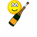 Champagne bottle emoticon Opening : Emoticons @ emofaces.com