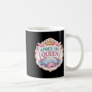 Womens apres ski queen skiing lover girl skier coffee mug