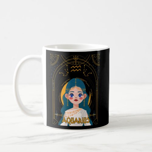 Womens Aquarius Queen Girl Birthday Zodiac Astrolo Coffee Mug