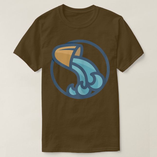 Womens Aquarius Zodiac Horoscope Astrology T-shirt (Design Front)