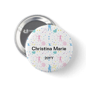 Women's Archery - Archer Bow Arrow Button