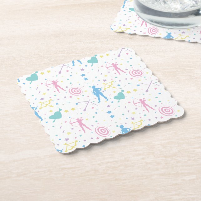 Women's Archery - Archer Bow Arrow Paper Coaster (Angled)