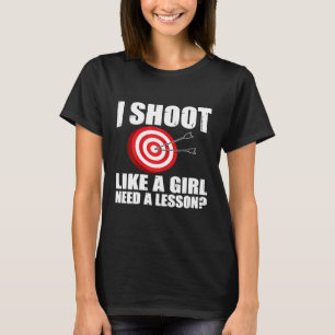 Womens Archery Archer Shoot Like A Girl Graphic T-Shirt