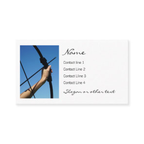 Women's Archery with woman shooting arrow Business Card
