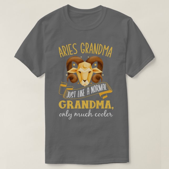 Womens Aries Grandma  Astrology Horoscope Grandma  T-Shirt (Design Front)