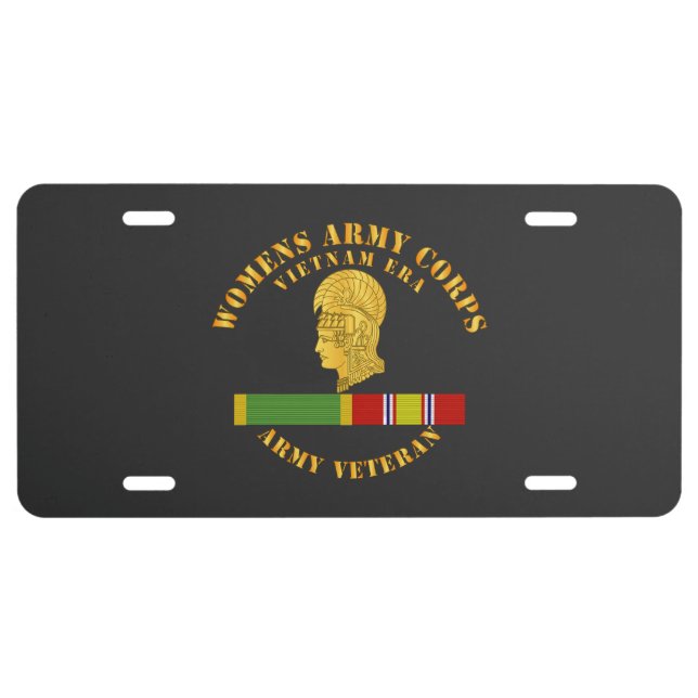 Womens Army Corps Vietnam Era - w WAC - NDSM License Plate (Front)