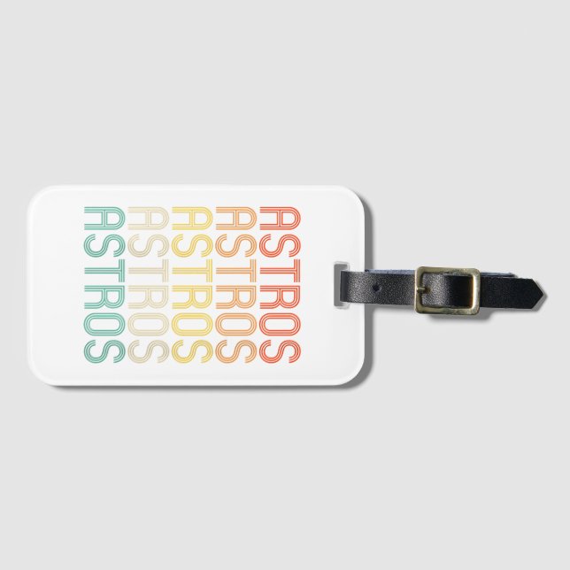 Womens Astros  Luggage Tag (Front Horizontal)