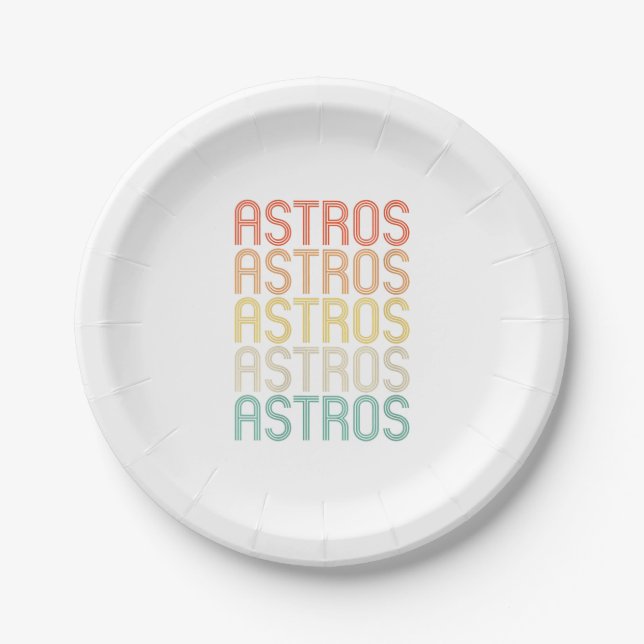 Womens Astros  Paper Plates (Front)
