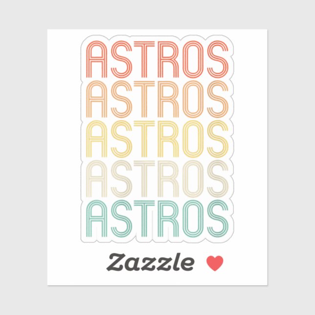 Womens Astros  Sticker (Sheet)