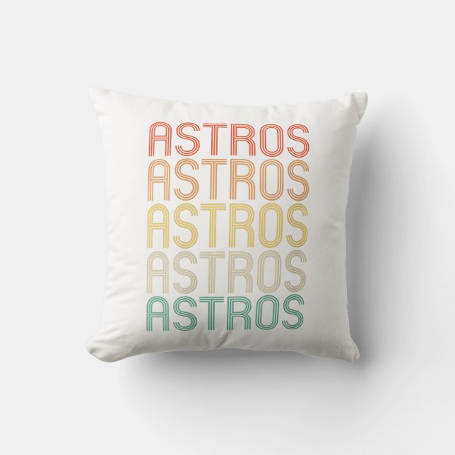 Womens Astros  Throw Pillow (Front)