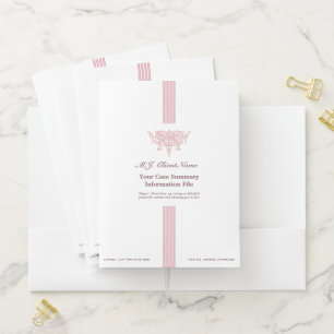 Womens Attorney, Case Summary, Scales of Justice Pocket Folder