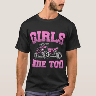Womens ATV Funny Four Wheeler Quad Bike Girls T-Shirt
