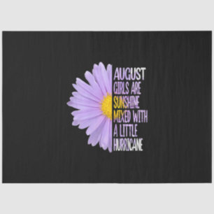 Womens August Birthday Womens Gift Funny Daisy Tissue Paper