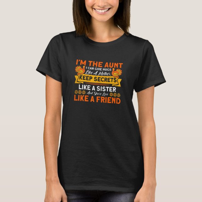 Womens Aunt Can Give Hugs Like A Mother Thanksgivi T-Shirt (Front)