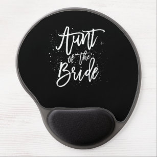 womens aunt of  bride simple bridal shower wedding gel mouse pad