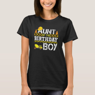 Womens Aunt Of The Birthday Boy Construction Truck T-Shirt