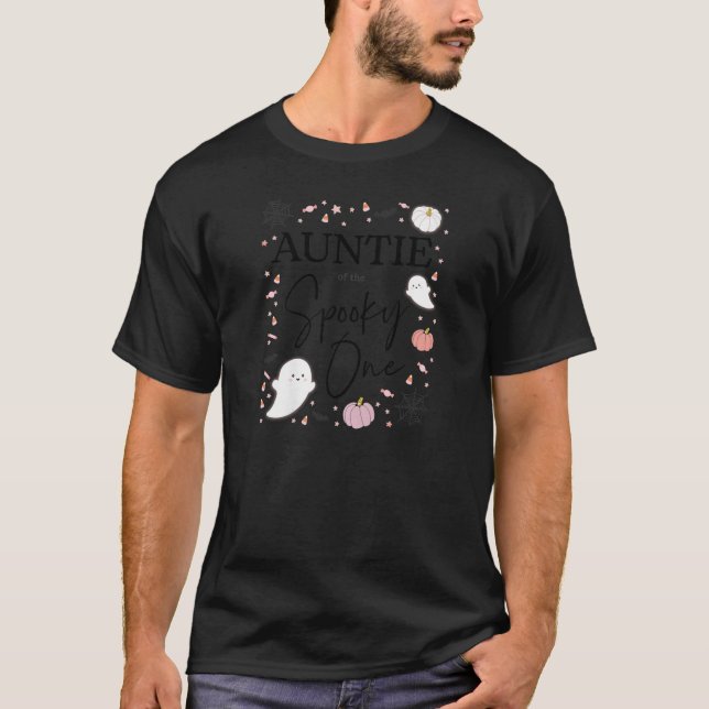 Womens Auntie Of The Spooky One Girl First Birthda T-Shirt (Front)