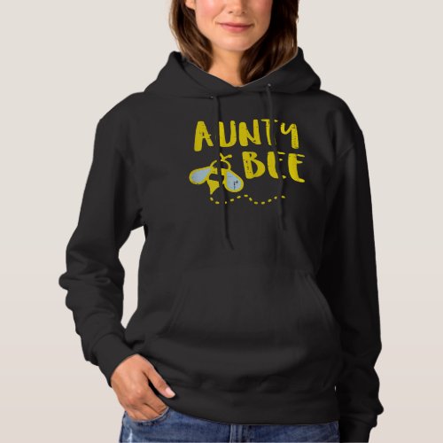 Womens Aunty Bear  Matching Family Aunt And Uncle  Hoodie