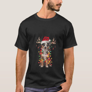Womens Australian Cattle Dog Christmas Tree Austra T-Shirt