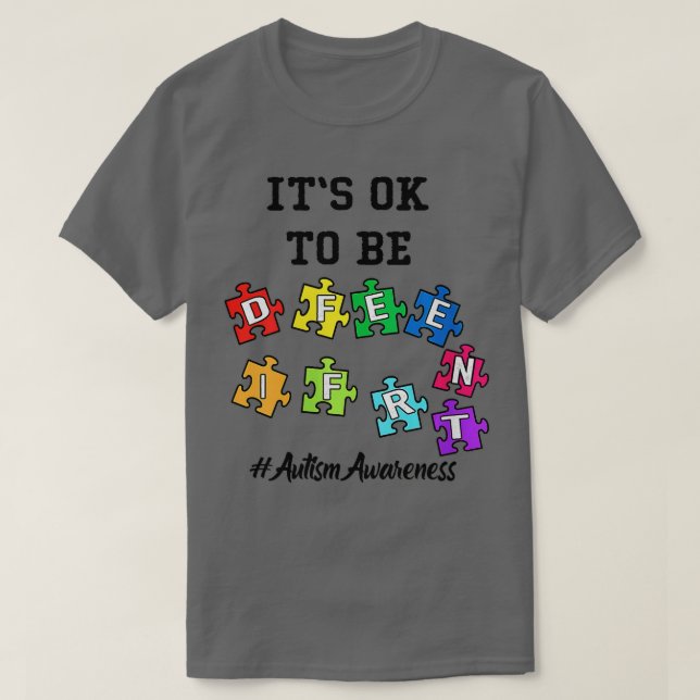 Womens Autism Awareness Acceptance Men Kids Its Ok T-Shirt (Design Front)