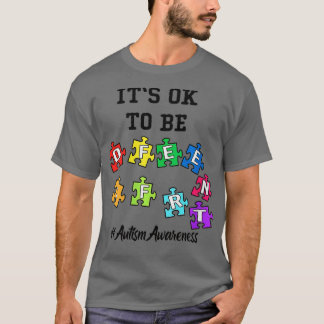 Womens Autism Awareness Acceptance Men Kids Its Ok T-Shirt