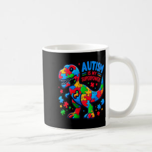 Womens Autism - Dinosaur - Puzzle - Bow - Autism I Coffee Mug