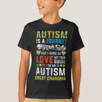 Womens Autism grandma Great Grandma Journey Quote T-Shirt