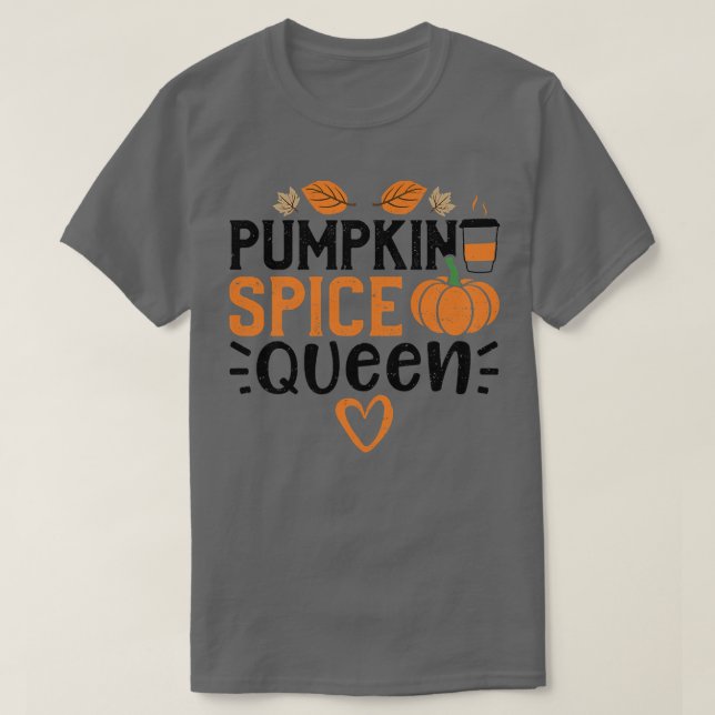 Womens Autumn Pumpkin Spice QueenPumpkin Sayings   T-Shirt (Design Front)