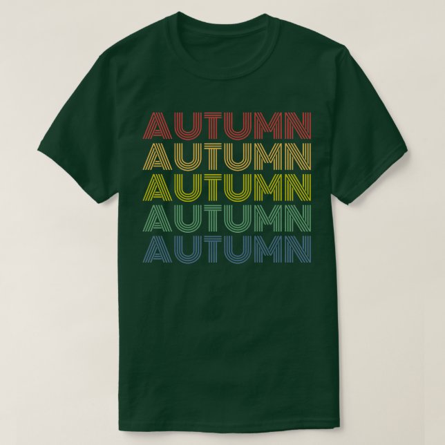 Womens Autumn Wordmark Pattern Personalized Name R T-Shirt (Design Front)