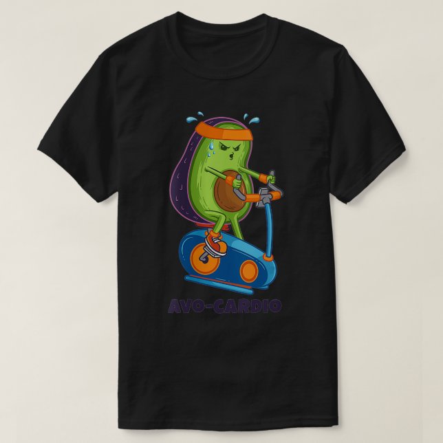 Womens Avo dio Avocado Spinning Class Gym Fitness  T-Shirt (Design Front)
