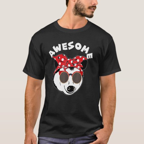 Womens Awesome Opossum Rodent  Graphic  Tee