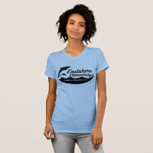 Women's Baby Blue Jumping Dolphins T-Shirt