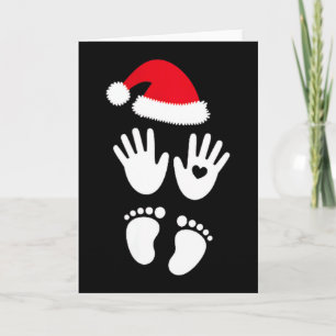 Womens Baby Bump First Christmas Card