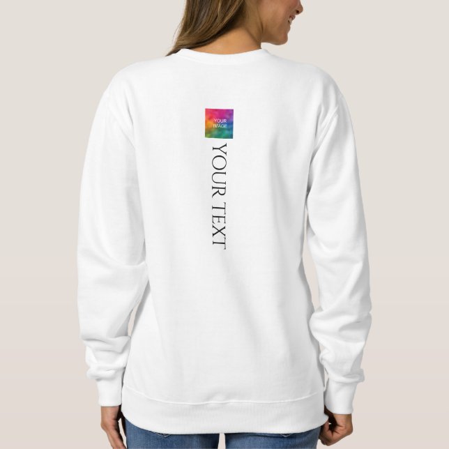 Womens Back Print Modern Elegant Template Custom Sweatshirt (Back)