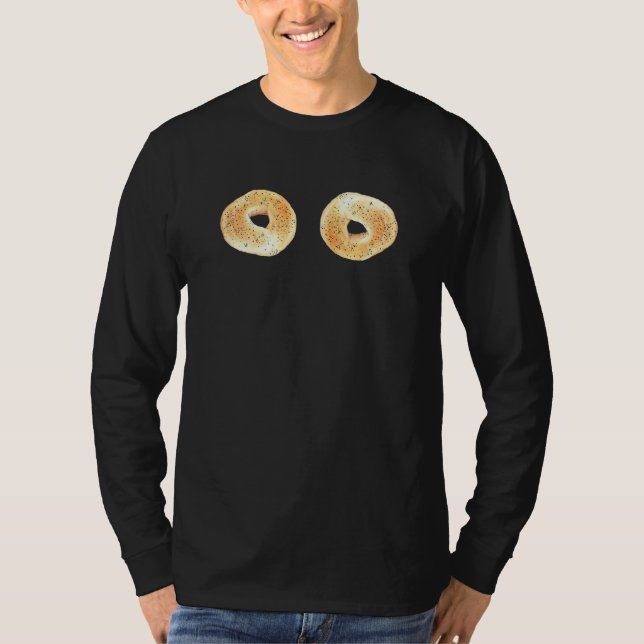 Womens Bagels Foodie Bread Bakery Food T-Shirt (Front)